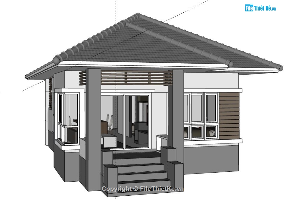 model su biệt thự 1 tầng,su biệt thự 1 tầng,file su biệt thự 1 tầng