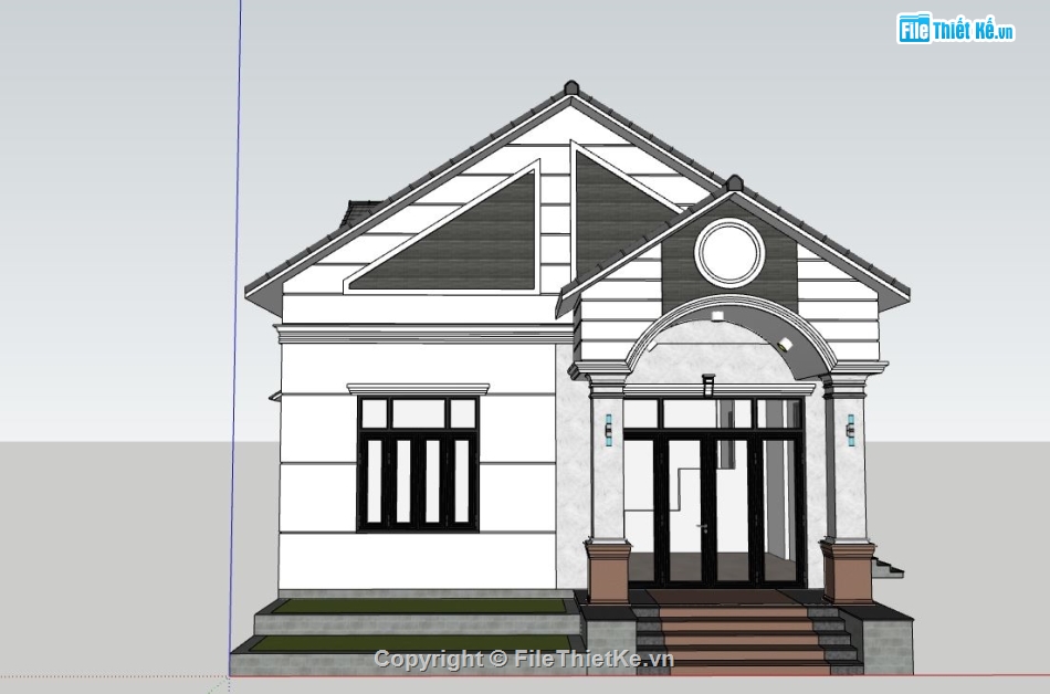 file su biệt thự,model su biệt thự,file sketchup biệt thự