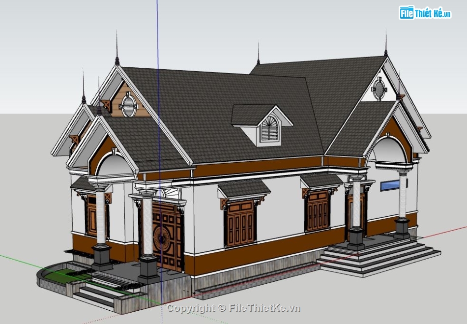 biệt thự 1 tầng,model su biệt thự 1 tầng,biệt thự 1 tầng file su,biệt thự 1 tầng model su,biệt thự 1 tầng sketchup