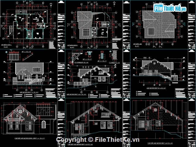 mẫu biệt thự,Biệt thự 1.5 tầng,biệt thự phố núi