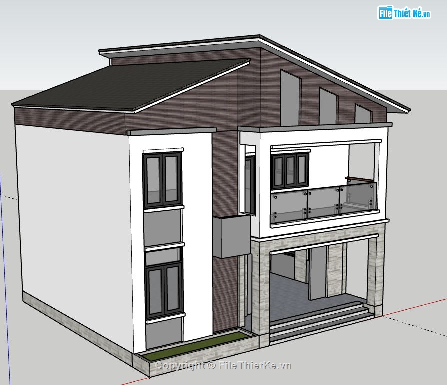 Biệt thự  2 tầng,model su biệt thự 2 tầng,file su biệt thự 2 tầng,biệt thự 2 tầng file su,sketchup biệt thự 2 tầng