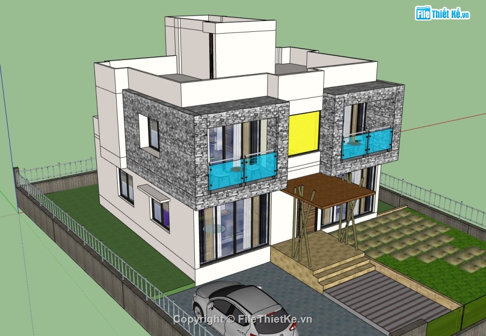 biệt thự 2 tầng,model su biệt thự 2 tầng,file sketchup biệt thự 2 tầng,biệt thự 2 tầng file su,file su biệt thự 2 tầng