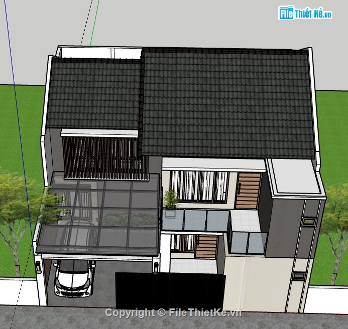 Biệt thự 2 tầng,model su biệt thự 2 tầng,biệt thự 2 tầng file su,file sketchup biệt thự 2 tầng,biệt thự 2 tầng sketchup