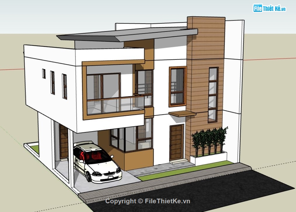 Biệt thự  2 tầng,file su biệt thự 2 tầng,biệt thự 2 tầng file su,model su biệt thự 2 tầng,file sketchup biệt thự 2 tầng