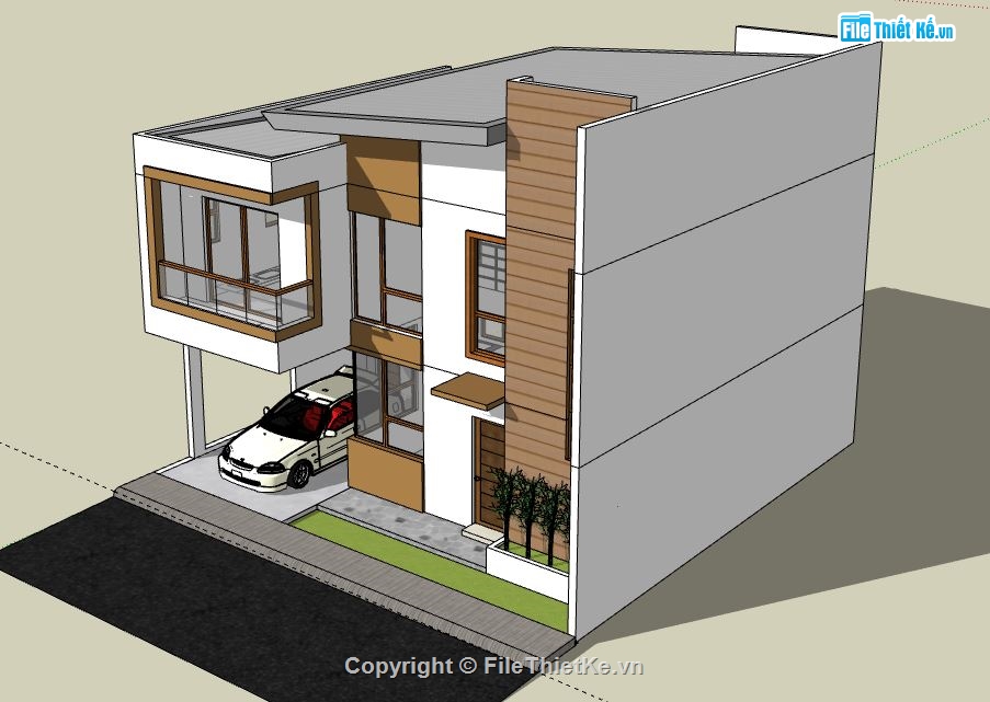 Biệt thự  2 tầng,file su biệt thự 2 tầng,biệt thự 2 tầng file su,model su biệt thự 2 tầng,file sketchup biệt thự 2 tầng