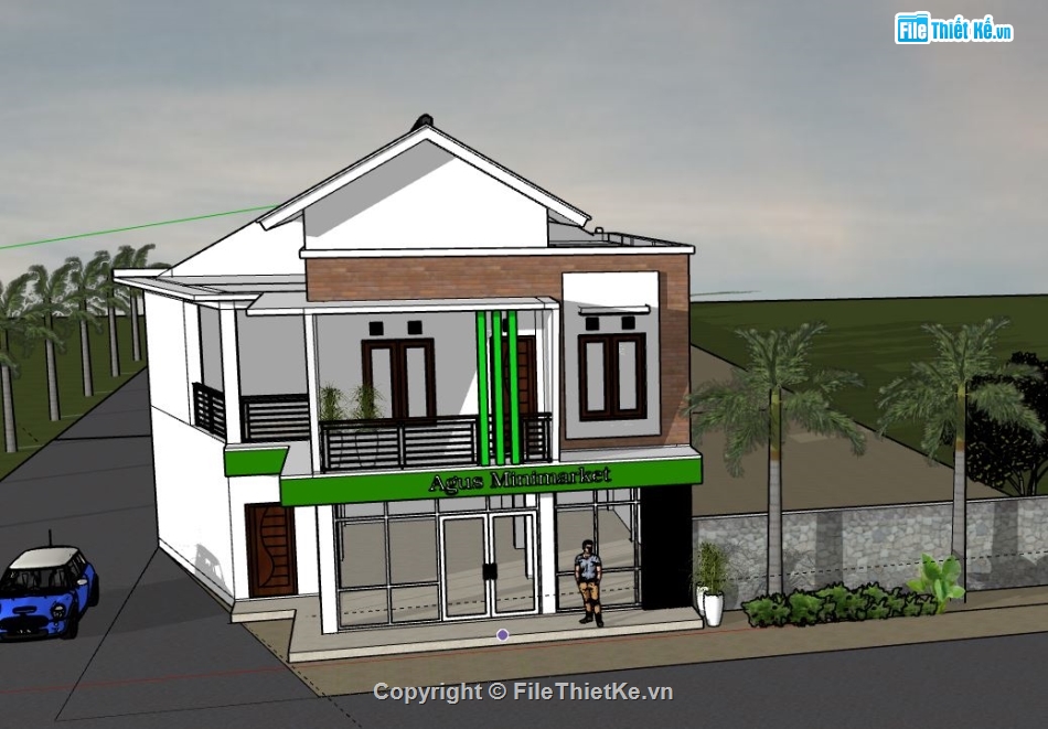 Biệt thự  2 tầng,model su biệt thự 2 tầng,biệt thự 2 tầng model su,file sketchup biệt thự 2 tầng,sketchup biệt thự 2 tầng