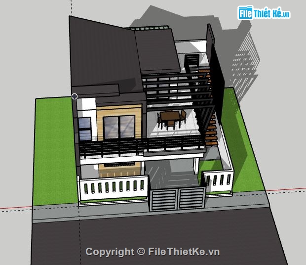 Biệt thự 2 tầng hiện đại,file su biệt thự 2 tầng,biệt thự 2 tầng file su,model su biệt thự 2 tầng,sketchup biệt thự 2 tầng