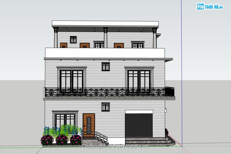 Biệt thự 2 tầng,Model su biệt thự 2 tầng,sketchup biệt thự 2 tầng,file su biệt thự 2 tầng,biệt thự 2 tầng sketchup