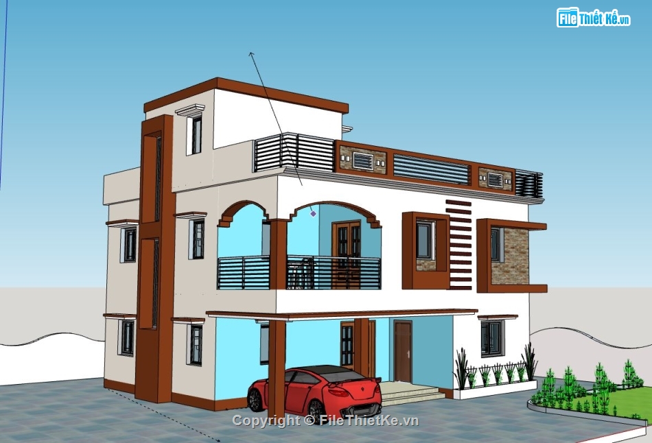 Biệt thự 2 tầng,model su biệt thự 2 tầng,biệt thự 2 tầng su,mẫu su biệt thự 2 tầng