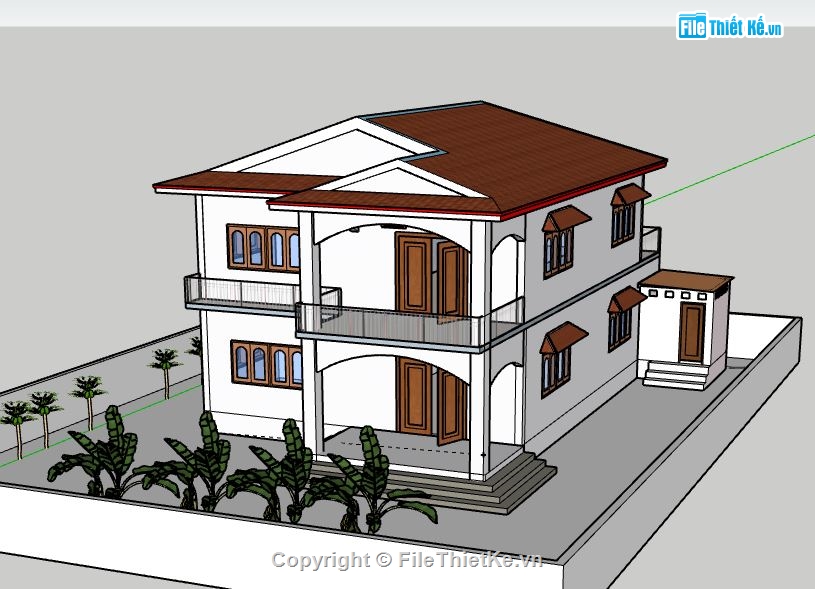 Biệt thự 2 tầng,model su biệt thự 2 tầng,biệt thự 2 tầng file su