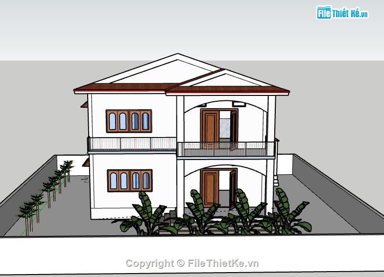 Biệt thự 2 tầng,model su biệt thự 2 tầng,biệt thự 2 tầng file su