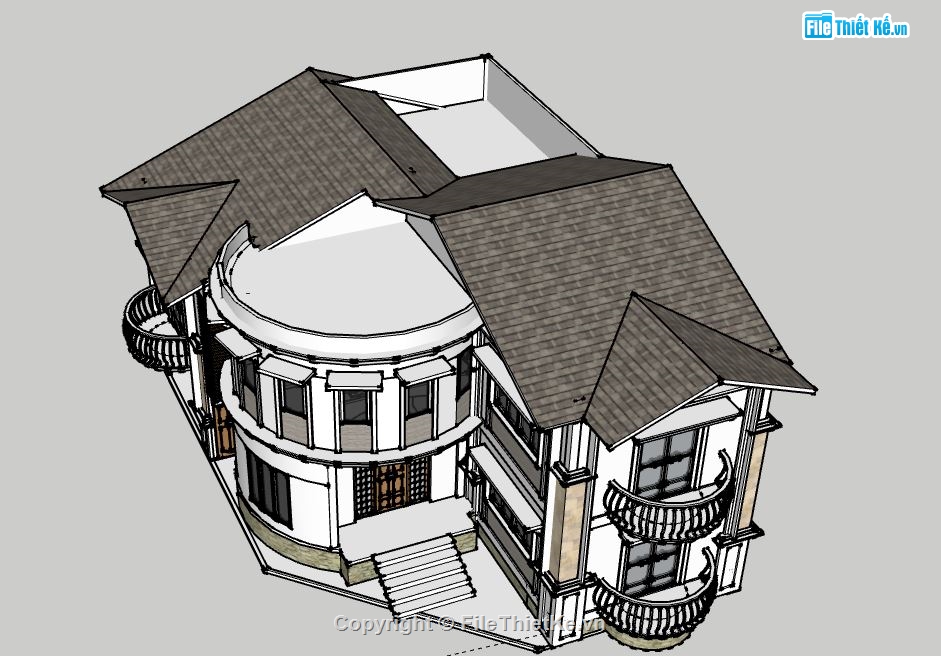 Biệt thự 2 tầng,model su biệt thự 2 tầng,biệt thự 2 tầng file su,file sketchup biệt thự 2 tầng,biệt thự 2 tầng file sketchup