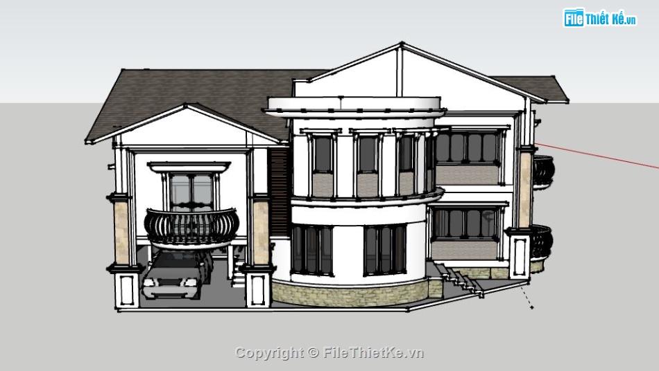 Biệt thự 2 tầng,model su biệt thự 2 tầng,biệt thự 2 tầng file su,file sketchup biệt thự 2 tầng,biệt thự 2 tầng file sketchup