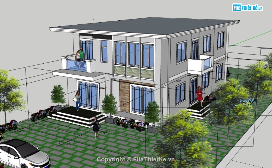 file sketchup biệt thự 2 tầng,biệt thự 2 tầng model su,biệt thự 2 tầng file su,file su biệt thự 2 tầng,biệt thự 2 tầng file sketchup