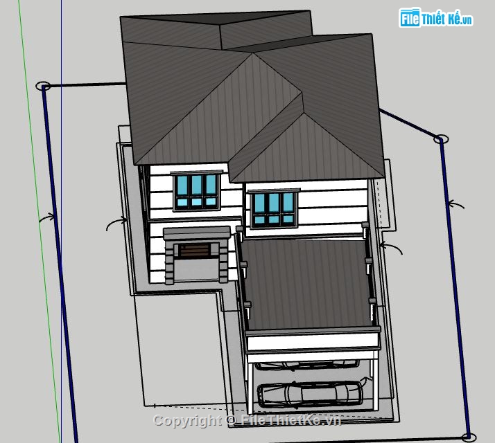 Biệt thự 2 tầng,model su biệt thự 2 tầng,biệt thự 2 tầng file su,file sketchup biệt thự 2 tầng,biệt thự 2 tầng model su