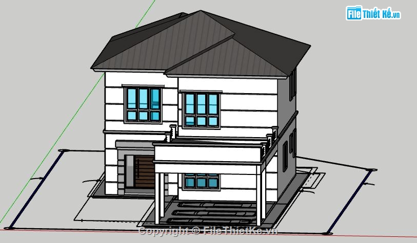 Biệt thự 2 tầng,model su biệt thự 2 tầng,biệt thự 2 tầng file su,file sketchup biệt thự 2 tầng,biệt thự 2 tầng model su