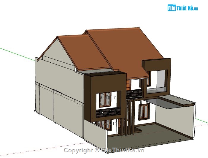 Biệt thự 2 tầng,model su biệt thự 2 tầng,file su biệt thự 2 tầng