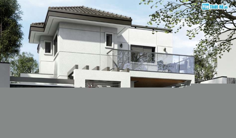 biệt thự mới,biệt thự 2 tầng,file su biệt thự