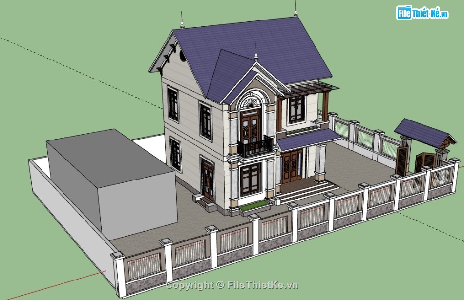 model su biệt thự 2 tầng,biệt thự 2 tầng model su,biệt thự 2 tầng file su,file sketchup biệt thự 2 tầng,biệt thự 2 tầng file sketchup