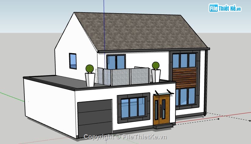 Biệt thự 2 tầng,model su biệt thự 2 tầng,file su biệt thự 2 tầng,biệt thự 2 tầng sketchup,file sketchup biệt thự 2 tầng