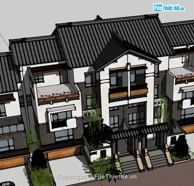 Biệt thự 2 tầng,model su biệt thự 2 tầng,biệt thự 2 tầng file su,file sketchup biệt thự 2 tầng,biệt thự 2 tầng model su