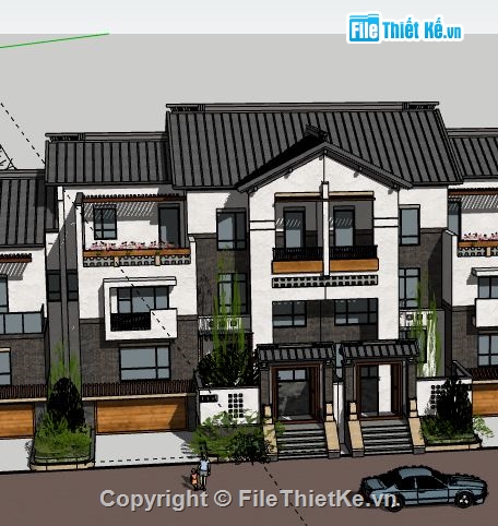 Biệt thự 2 tầng,model su biệt thự 2 tầng,biệt thự 2 tầng file su,file sketchup biệt thự 2 tầng,biệt thự 2 tầng model su
