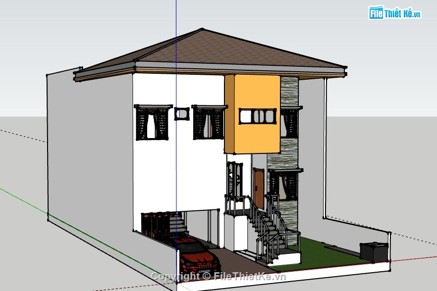 Biệt thự 2 tầng,model su biệt thự 2 tầng,file sketchup biệt thự 2 tầng,biệt thự 2 tầng file su,sketchup biệt thự 2 tầng