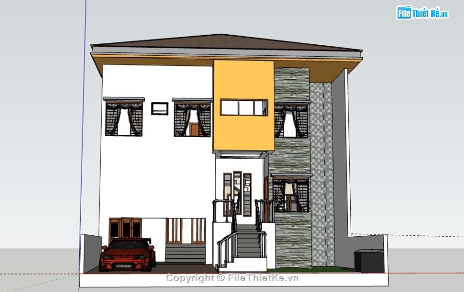 Biệt thự 2 tầng,model su biệt thự 2 tầng,file sketchup biệt thự 2 tầng,biệt thự 2 tầng file su,sketchup biệt thự 2 tầng