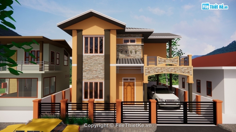 Biệt thự  2 tầng,model su biệt thự 2 tầng,biệt thự 2 tầng file su,file sketchup biệt thự 2 tầng,biệt thự 2 tầng sketchup