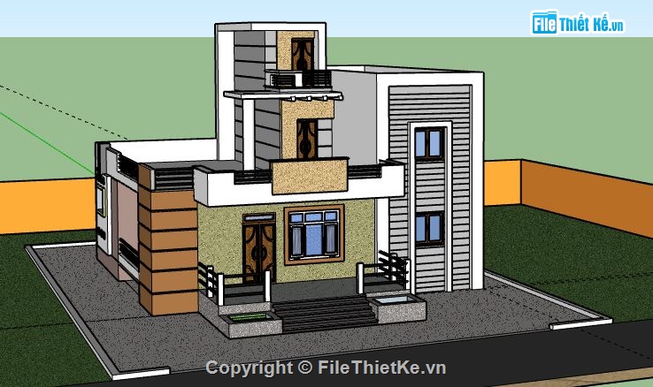 Biệt thự 2 tầng,model su biệt thự 2 tầng,biệt thự 2 tầng file su,file sketchup biệt thự 2 tầng,biệt thự 2 tầng model su