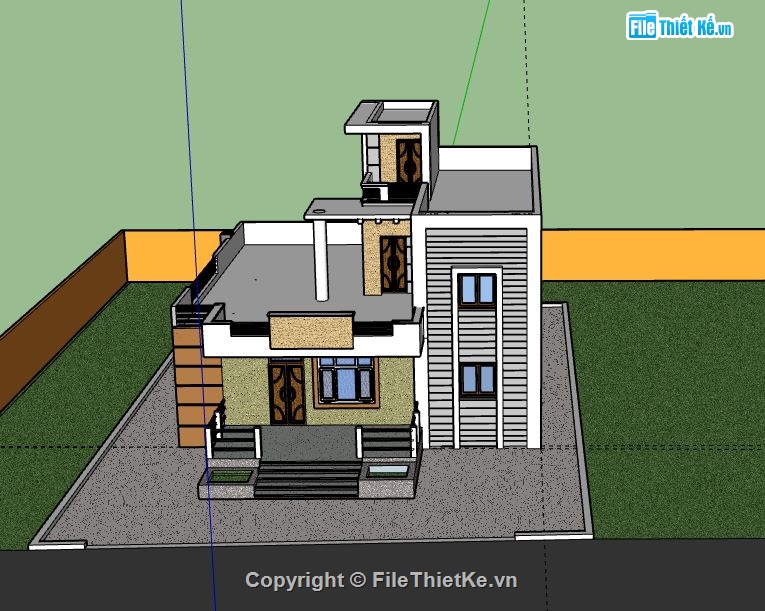 Biệt thự 2 tầng,model su biệt thự 2 tầng,biệt thự 2 tầng file su,file sketchup biệt thự 2 tầng,biệt thự 2 tầng model su