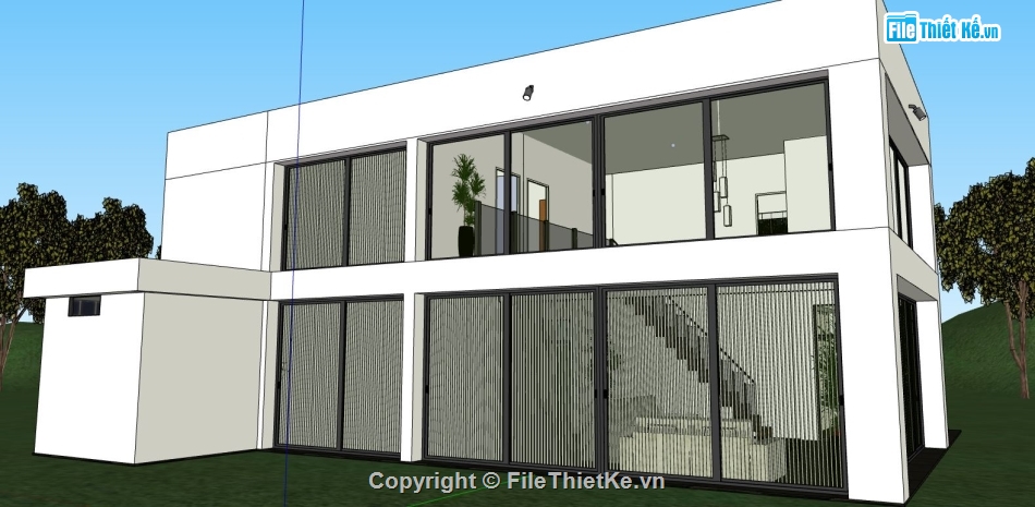 file su biệt thự,sketchup biệt thự,model su biệt thự