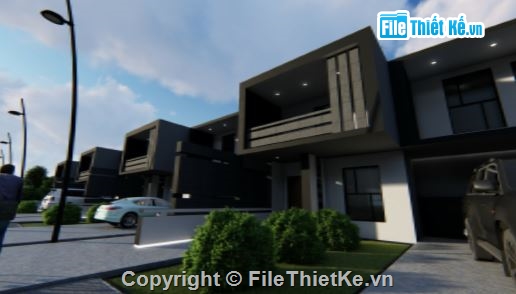 Biệt thự 2 tầng,model su biệt thự 2 tầng,biệt thự 2 tầng file su,file sketchup biệt thự 2 tầng,mẫu biệt thự 2 tầng sketchup