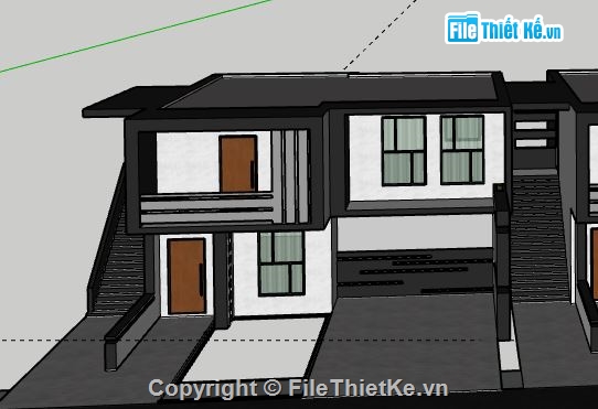 Biệt thự 2 tầng,model su biệt thự 2 tầng,biệt thự 2 tầng file su,file sketchup biệt thự 2 tầng,mẫu biệt thự 2 tầng sketchup