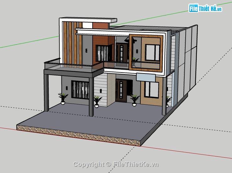 Biệt thự 2 tầng,model su biệt thự 2 tầng,biệt thự 2 tầng file su,file sketchup biệt thự 2 tầng,biệt thự 2 tầng model su