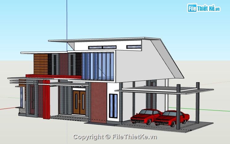 Biệt thự 2 tầng,model su biệt thự 2 tầng,file su biệt thự 2 tầng,file sketchup biệt thự 2 tầng,biệt thự 2 tầng file