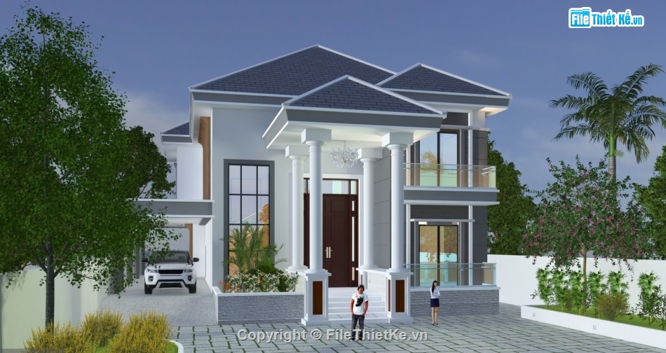 biệt thự 2 tầng,model su biệt thự 2 tầng,file su biệt thự 2 tầng,Biệt thự 2 tầng file su,sketchup biệt thự 2 tầng