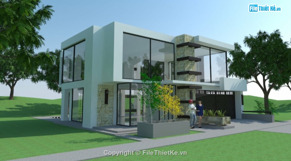 Biệt thự 2 tầng,model su biệt thự 2 tầng,biệt thự 2 tầng file su,file sketchup biệt thự 2 tầng,biệt thự 2 tầng sketchup