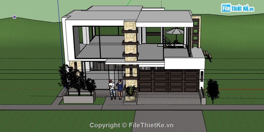 Biệt thự 2 tầng,model su biệt thự 2 tầng,biệt thự 2 tầng file su,file sketchup biệt thự 2 tầng,biệt thự 2 tầng sketchup