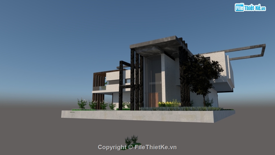 Biệt thự  2 tầng,model su biệt thự 2 tầng,biệt thự 2 tầng file su,file sketchup biệt thự 2 tầng,biệt thự 2 tầng model su