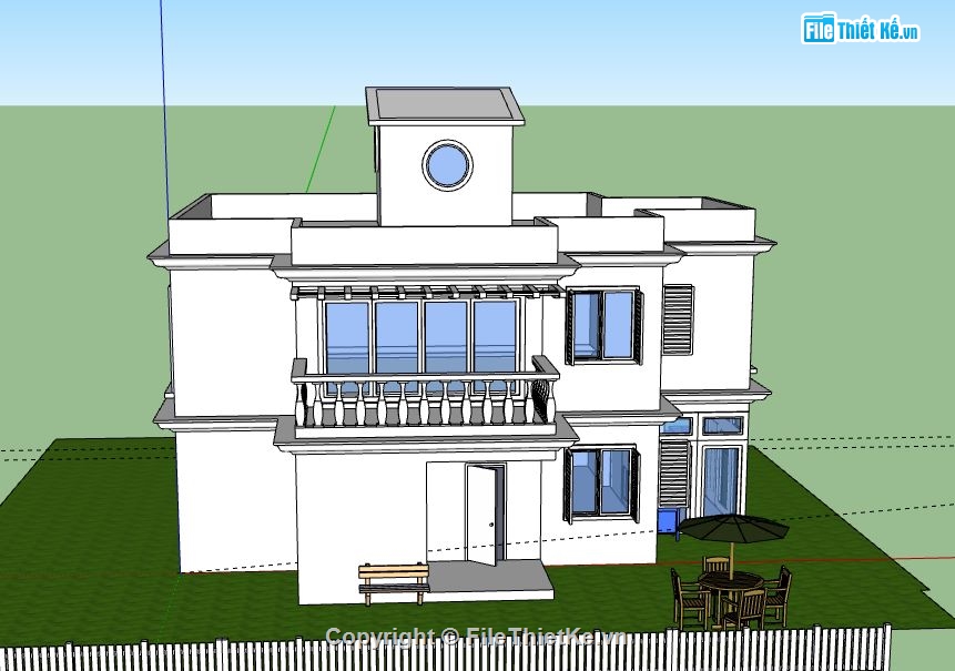 Biệt thự 2 tầng,model su biệt thự 2 tầng,biệt thự 2 tầng file su