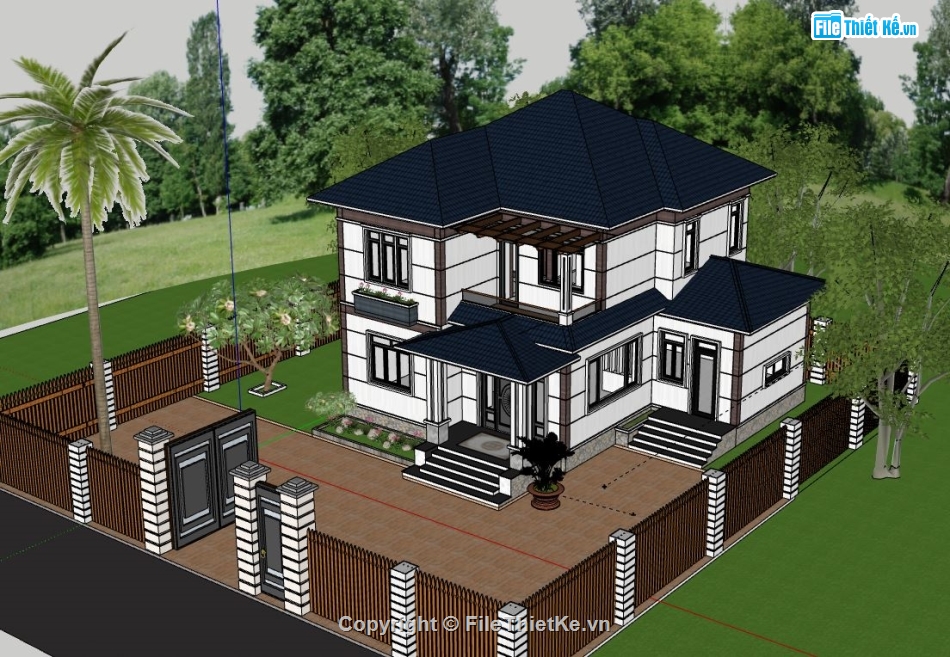 Biệt thự  2 tầng,model su biệt thự 2 tầng,file sketchup biệt thự 2 tầng,biệt thự 2 tầng model su,sketchup biệt thự 2 tầng