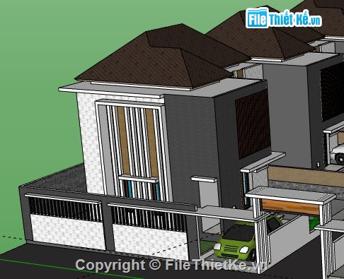 Biệt thự 2 tầng,model su biệt thự 2 tầng,file su biệt thự 2 tầng,biệt thự 2 tầng,sketchup biệt thự 2 tầng