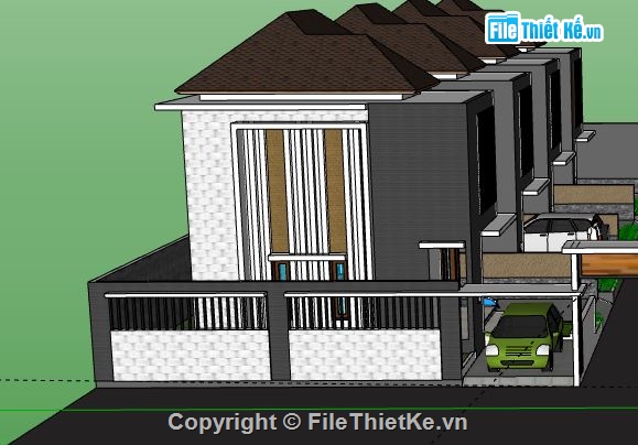 Biệt thự 2 tầng,model su biệt thự 2 tầng,file su biệt thự 2 tầng,biệt thự 2 tầng,sketchup biệt thự 2 tầng