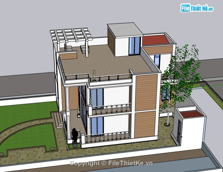 Biệt thự 2 tầng,model su biệt thự 2 tầng,file su biệt thự 2 tầng,biệt thự 2 tầng sketchup,file sketchup biệt thự 2 tầng