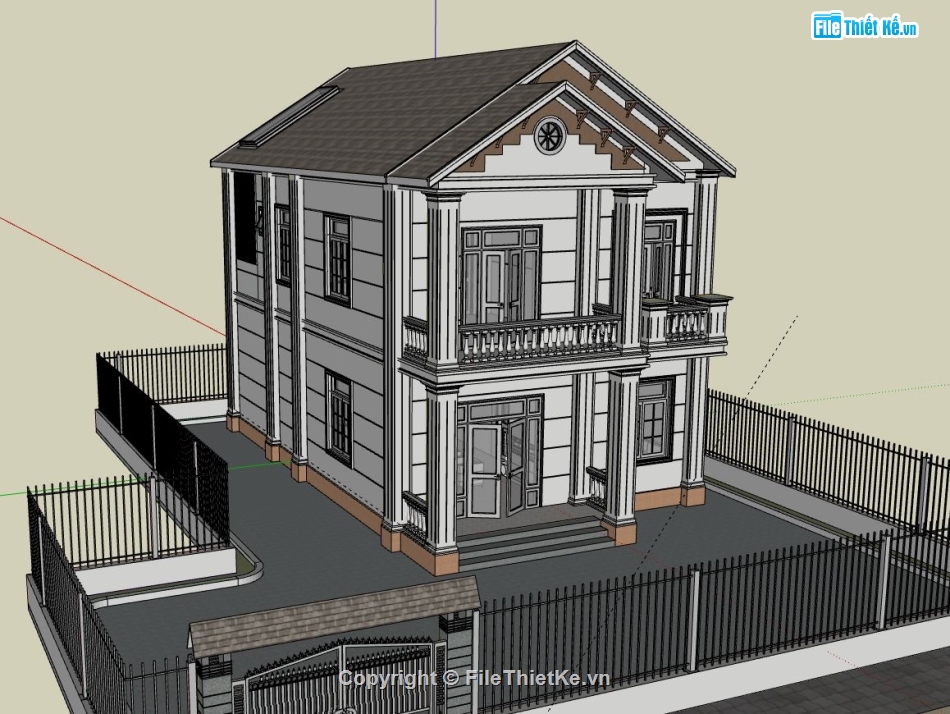 Biệt thự 2 tầng,model su biệt thự 2 tầng,biệt thự 2 tầng file su,file sketchup biệt thự 2 tầng,biệt thự 2 tầng sketchup