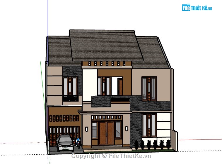 Biệt thự 2 tầng,model su biệt thự 2 tầng,file su biệt thự 2 tầng