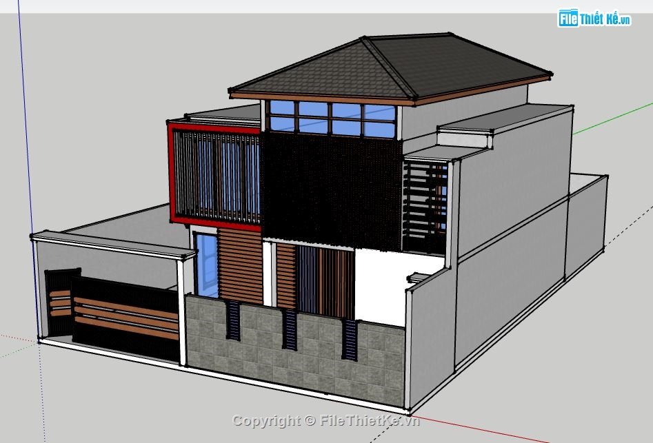 Biệt thự 2 tầng,model su biệt thự 2 tầng,file su biệt thự 2 tầng,biệt thự 2 tầng sketchup,file sketchup biệt thự 2 tầng