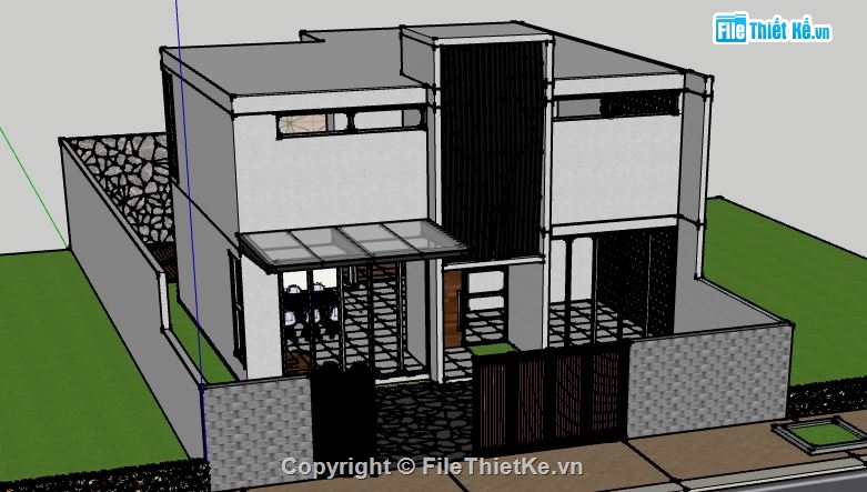 Biệt thự 2 tầng,model su biệt thự 2 tầng,biệt thự 2 tầng file su,file sketchup biệt thự 2 tầng,biệt thự 2 tầng sketchup