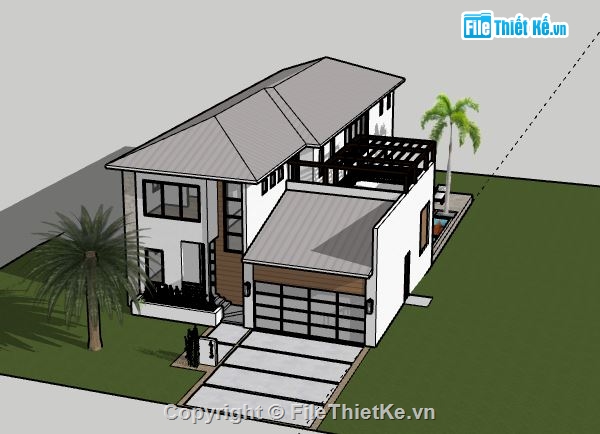 Biệt thự 2 tầng,model su biệt thự 2 tầng,biệt thự 2 tầng file su,file sketchup biệt thự 2 tầng,biệt thự 2 tầng file sketchup